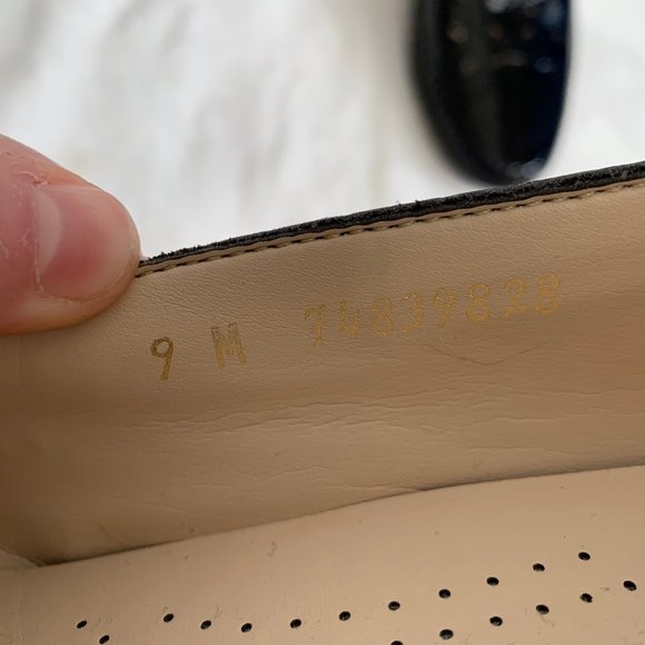 SAS Patent Leather Kitten Heel Loafers Black 9 - Picture 7 of 9